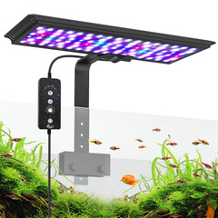 Luz para acuario AQQA LED, tanque de 12-18 pulgadas, mejora crecimiento de plantas.