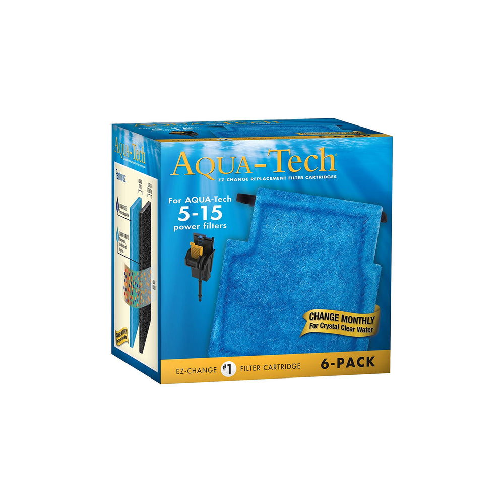 Aqua-Tech EZ-Change cartucho filtración frontal facilita mantenimiento del acuario