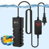 AquaMiracle calentador 50W con display LED para mantener la temperatura estable.