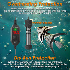 Termostato LED digital de AquaMiracle con ajuste preciso