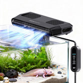AQUASMITH Ventilador de acuario ultrasilencioso enfriando la superficie del agua