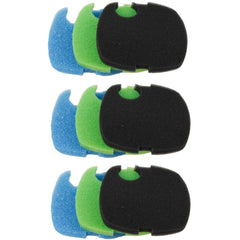 AQUANEAT almohadillas finas negra filtración detallada para partículas pequeñas.