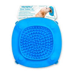 Aquapaw tapete para lamer con ventosas XL azul, mantiene al perro entretenido durante el baño.