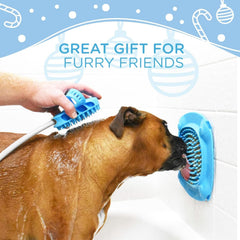 Aquapaw tapete para lamer en la tina durante el cepillado, comodidad para perro y dueño.