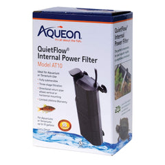 Aqueon AT10 filtro interno sumergible en acuario pequeño para claridad del agua.