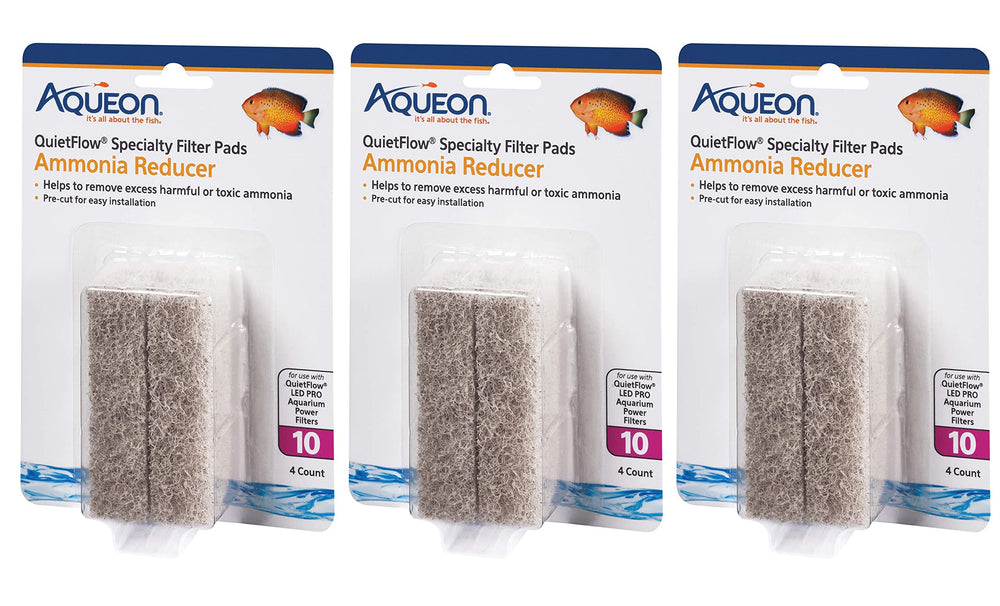 Aqueon reductor de amoníaco QuietFlow, pastillas de filtro para acuarios que apoyan la estabilidad del agua