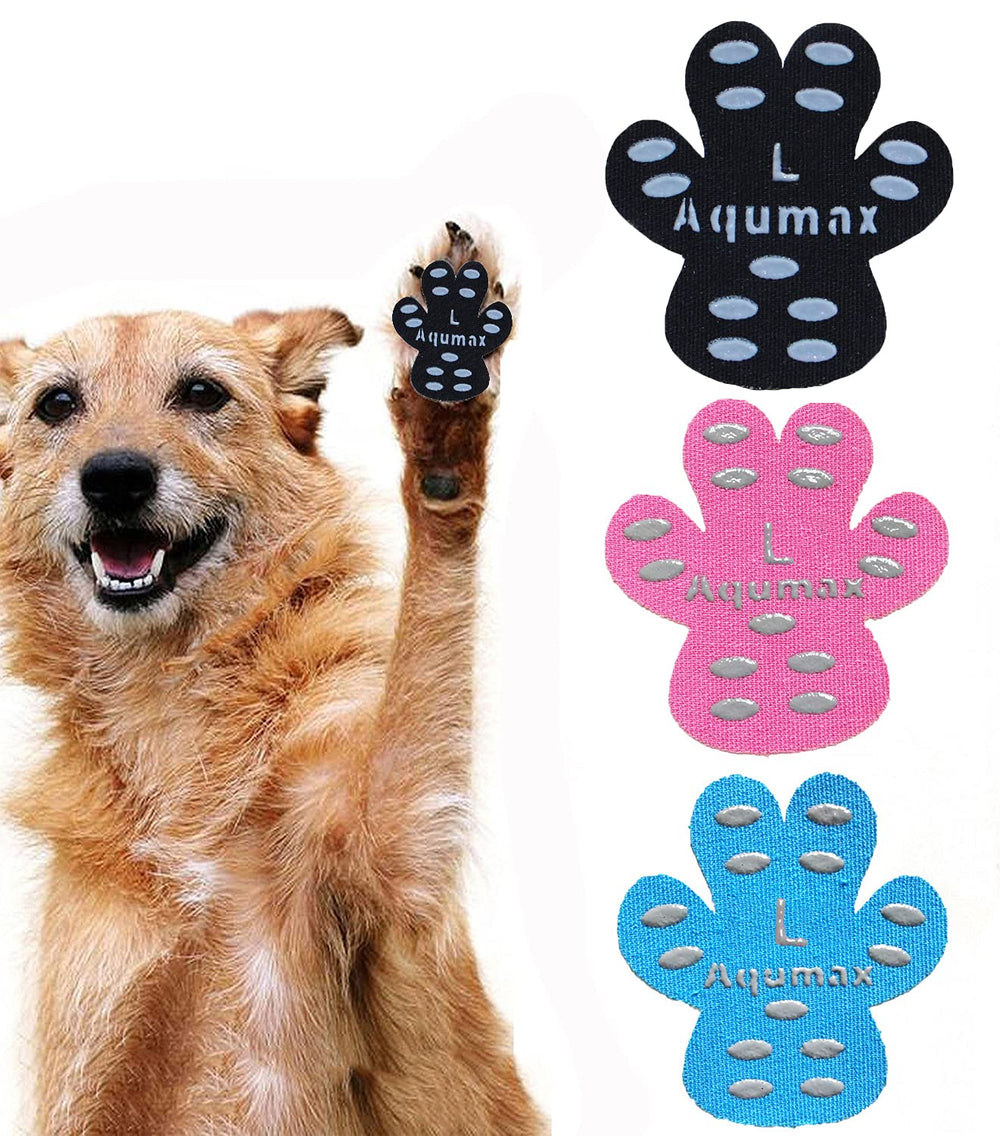 Aqumax parches de tracción para patas de perro, set multicolor para mayor agarre.