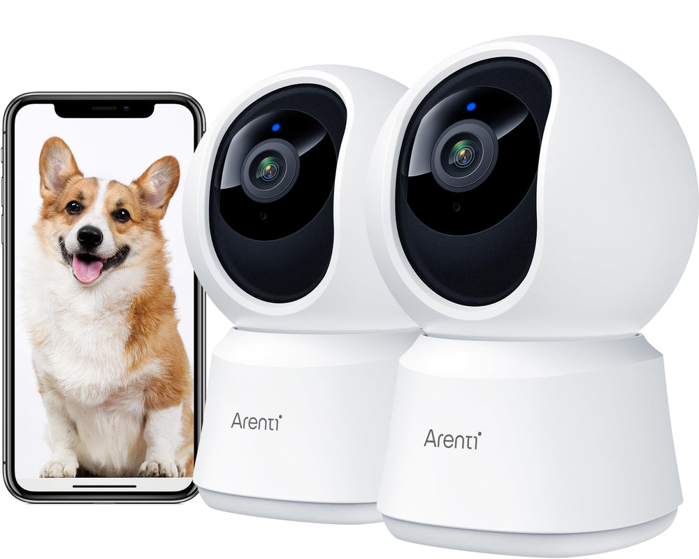 ARENTI cámara interior 4MP: vista en directo clara para vigilar mascotas y bebés.