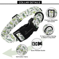 collar dinosaurio aring pet ajustable para perros de todos los tamaños.