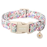 Collar floral morado de Aring Pet para perros, cómodo para uso diario.