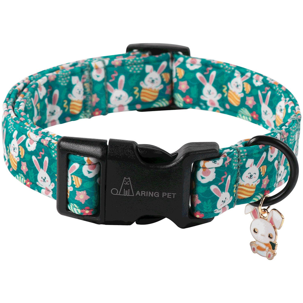 Aring Pet collar de Pascua para perros, verde con huevos, ideal para paseos festivos
