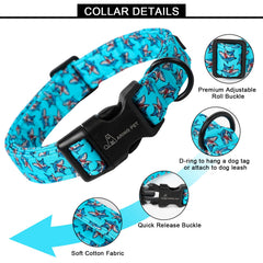 Aring Pet collar azul verano, sencillo de lavar y mantener