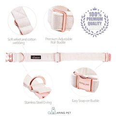 Correa para perro de Aring pet en blanco, suave y duradera.
