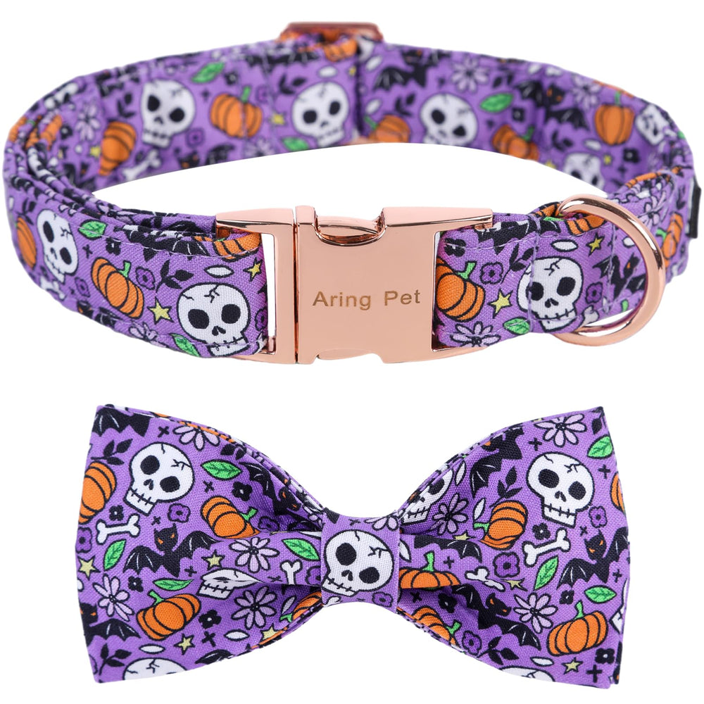Collar Aring Pet Halloween con lazo calabaza, ideal para uso diario y fiestas