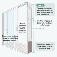 ARK DESIGN puerta corredera para perro marco de aluminio y vidrio templado