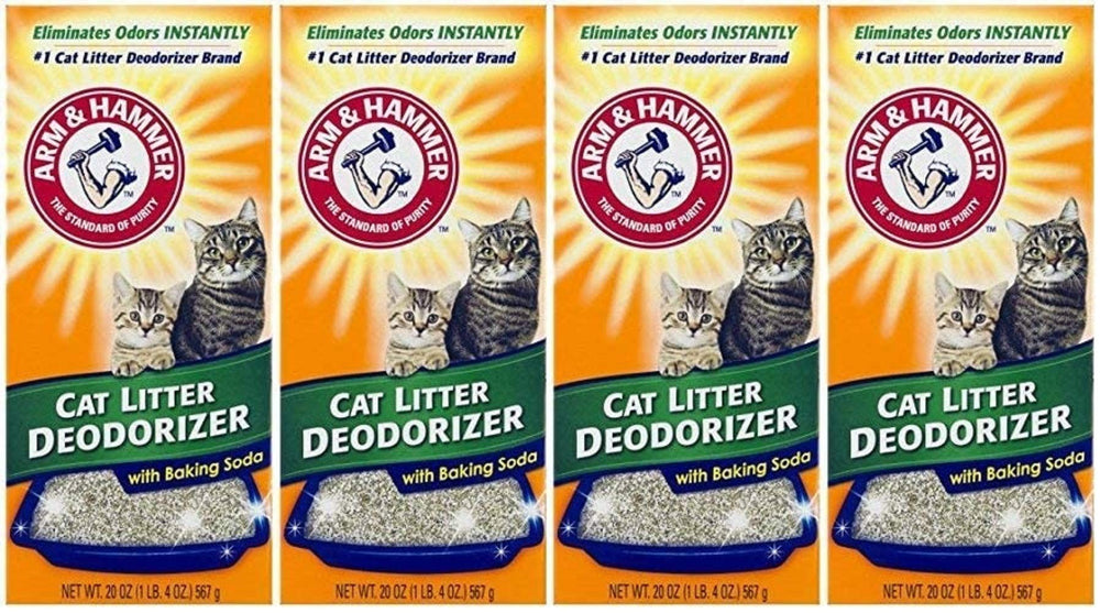 Arm & Hammer desodorante para arena de gato, empaque 4 envases, aroma fresco.