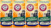 Arm & Hammer desodorante para arena de gato, empaque 4 envases, aroma fresco.