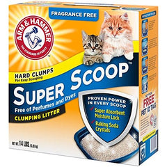 Arm & Hammer Super Scoop grumos firmes facilitan la eliminación de la fuente de olor