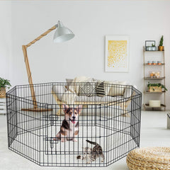 Artmeer Playpen ocho paneles, configuración versátil para espacios.