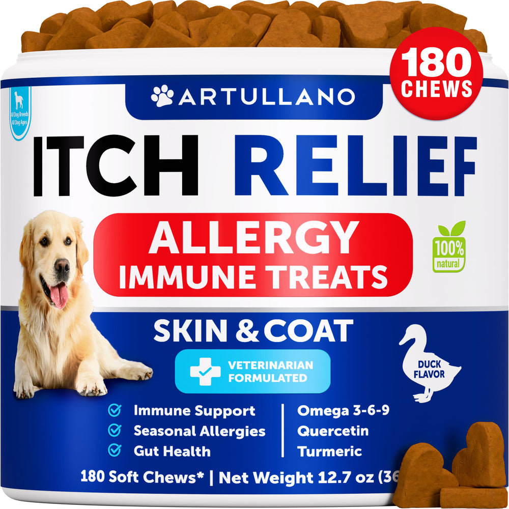 Artullano alergia perro botella: apoyo suave para la piel y pelaje