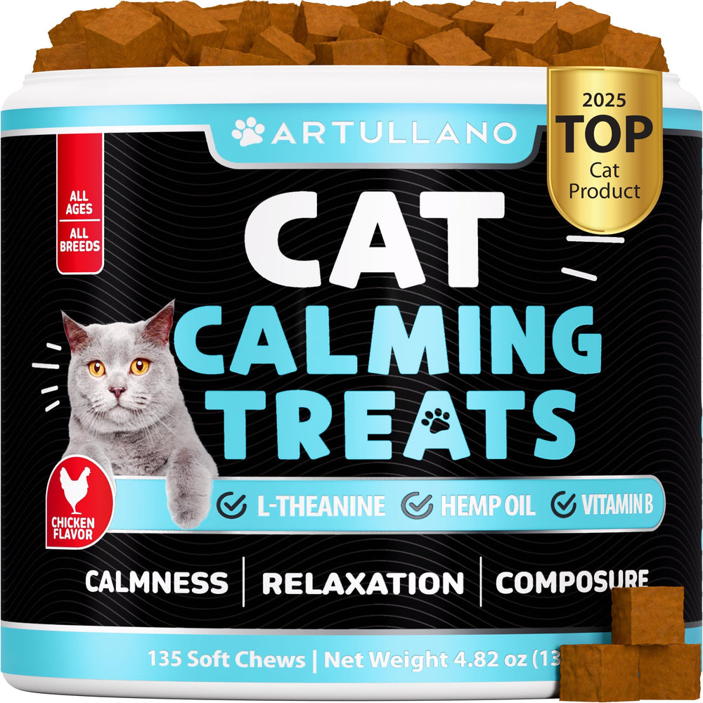 Golosinas de cáñamo Artullano para gatos, masticables que favorecen la relajación.