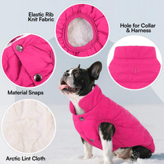 ASENKU abrigo para perros con forro doble de felpa: calor suave para días fríos.