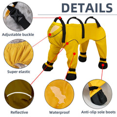 ASENKU bota impermeable y antideslizante para perros en lluvia