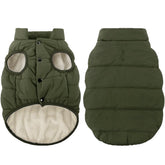 ASENKU capa-invierno-perro, resistente al viento y al agua en verde army.
