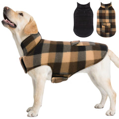 ASENKU cazadora perro invierno plaid reversible: abrigo ligero y cálido para paseos diarios.