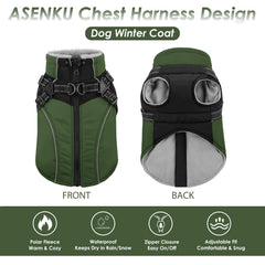 ASENKU chaleco para perro con arnés incorporado para paseos seguros