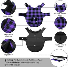 ASENKU chaqueta impermeable para perro protege contra lluvia y viento