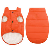 ASENKU chaqueta de invierno impermeable para perro en color naranja, ideal para salidas al aire libre.