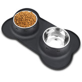 AsFrost comedero para perro de acero inoxidable, ideal para comidas limpias.