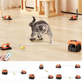 AsFrost, juguete interactivo para gatos, trotadora con ratón para perseguir