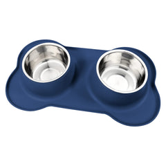 AsFrost platos para perros en acero inoxidable con base antideslizante para evitar derrames.