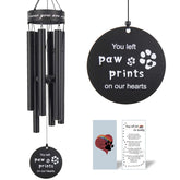 ASTARIN campanas de viento memorial 30 pulgadas negro, ideal para conmemorar a una mascota en el jardín.