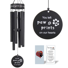 ASTARIN campanas de viento memorial 30 pulgadas negro, ideal para conmemorar a una mascota en el jardín.