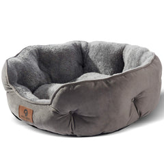 Asvin cama para perros pequeños con textura sherpa para mayor suavidad.