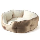 Asvin cama para perros pequeños con sherpa suave para descanso cómodo.