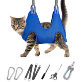 ATESON hamaca de peluquería para mascotas en uso con gatos pequeños, segura y estable.
