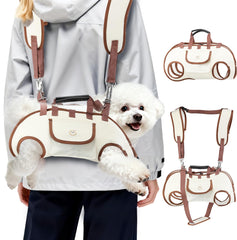 Atiansen mochila portador para perro pequeno uso diario, comodidad y libertad de manos.