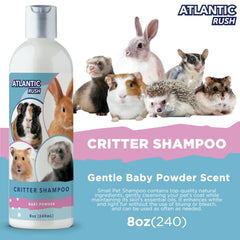 Atlantic Rush limpieza suave para pelo y piel de mascotas pequeñas, sin irritación