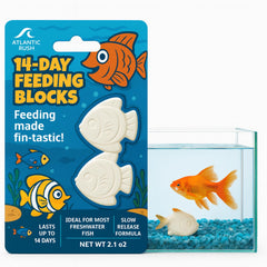 Atlantic Rush Vacation Feeder empaque visible para almacenamiento y compra fácil
