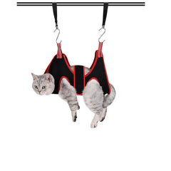 Arnés hamaca ATO-DJCX para gatos pequeños, ideal para grooming en casa.