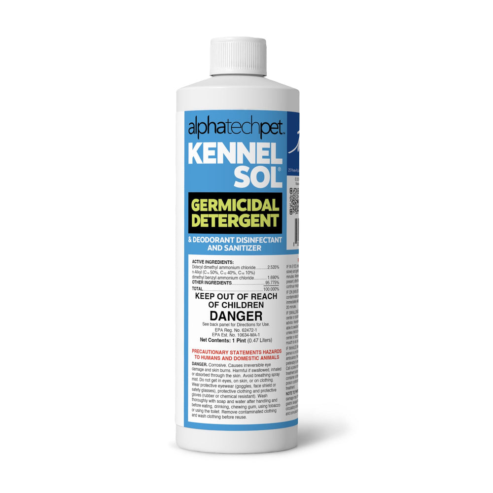 ATP KennelSol: botella de 1 pinta para limpieza de jaulas y áreas de mascotas