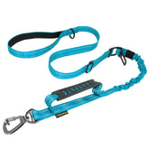 AUBELL correa táctica para perros azul, paseo seguro y cómodo con asa doble.