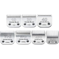 Audoc 7Pack cuchillas ceramicas y acero inoxidable para cortes suaves en perros