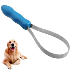 Audoloku doble lado cuchilla deslanado para perros