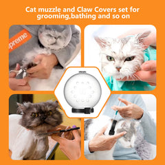 Augegel casco ajustable para gato facilita el aseo sin estrés