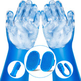 Augwind guantes de lavado para mascotas, cepillado suave y eliminación eficaz de pelo